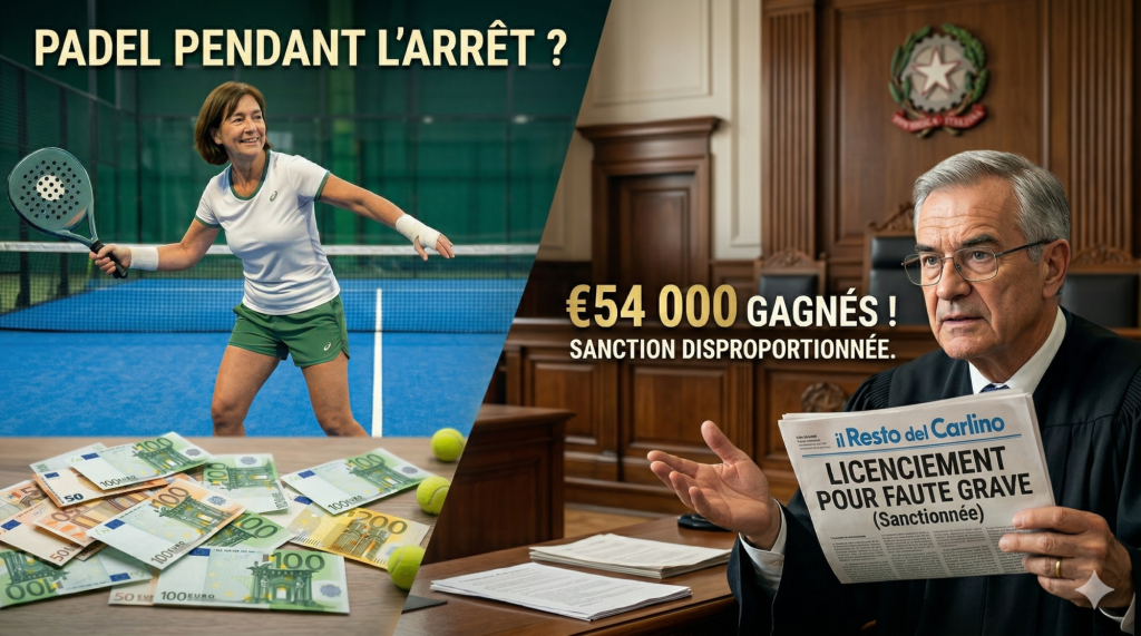 Padel et arrêt maladie : licenciement annulé avec 18 mois de salaire récupérés
